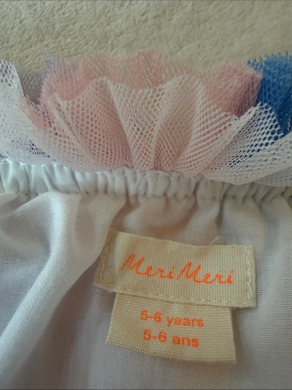 Meri Meri Neon Rainbow Tulle Dress with Gold Straps